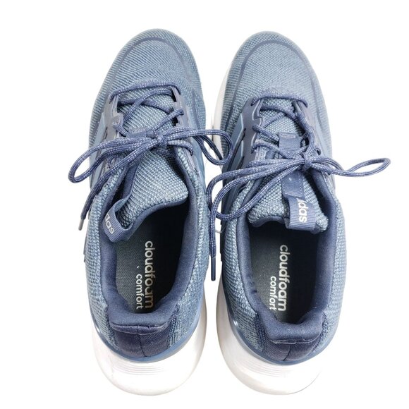 Adidas Mens Size 13 Cloudfoam Comfort Running Shoes Navy/White - Picture 7 of 9